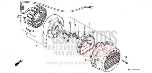 GENERATOR (1) VFR750FH de 1987